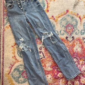 Wild Fable High Rise Distressed Blue Jeans